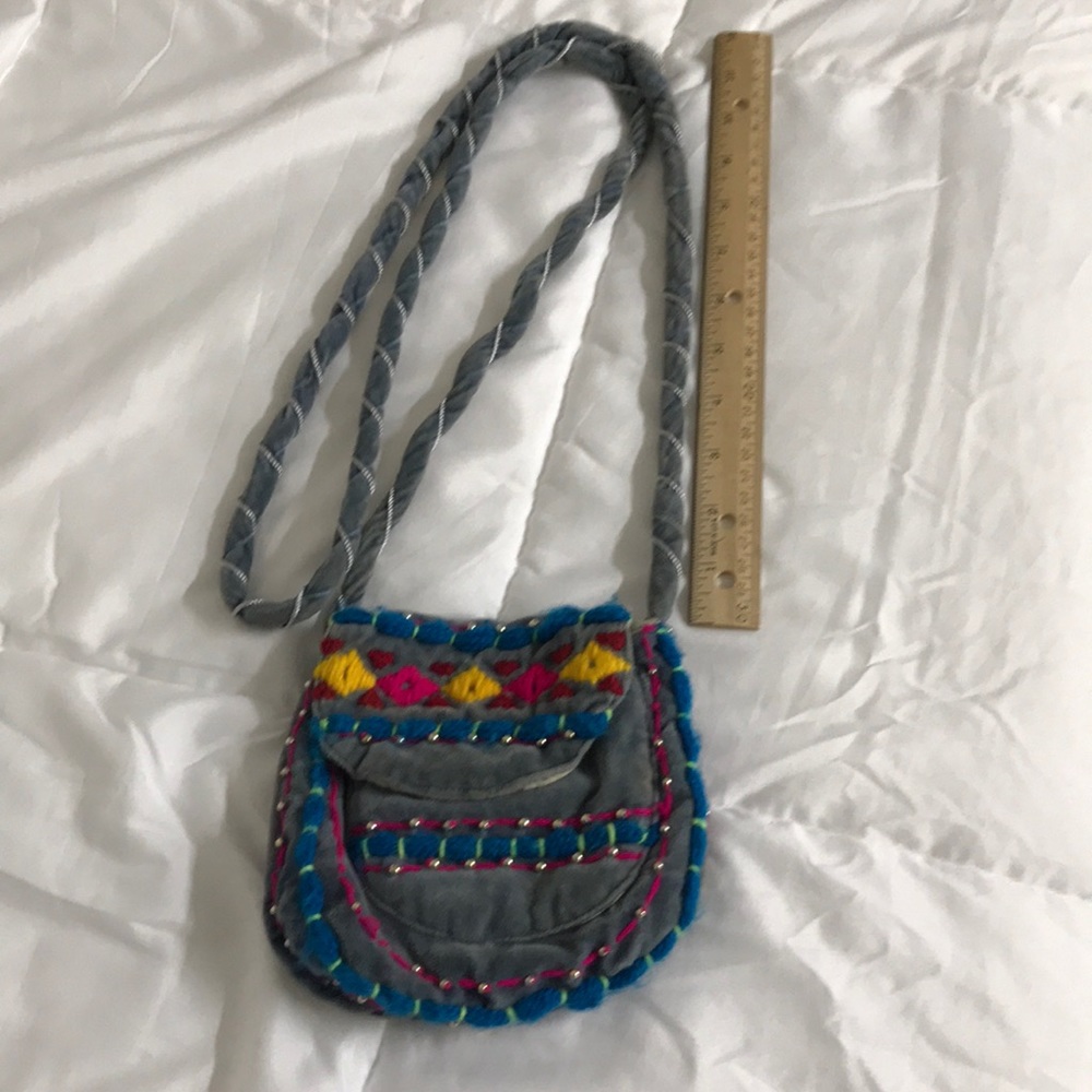 Embroidered Colorful Mini Shoulder Bag - Picture 8 of 8